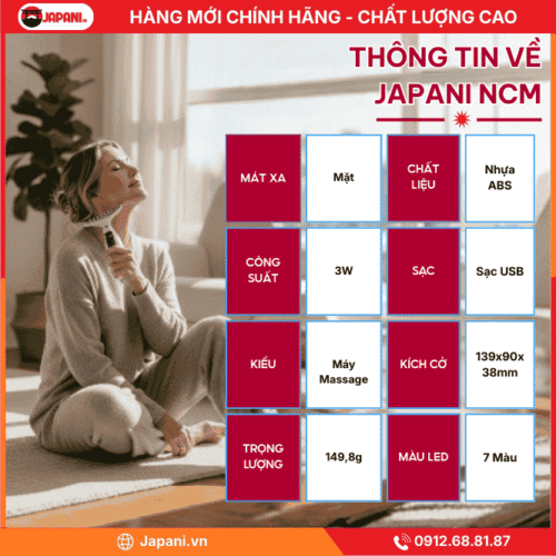 Thông Tin Chi Tiết Của Máy Massage Nâng Cơ Mặt JAPANI NCM-5984