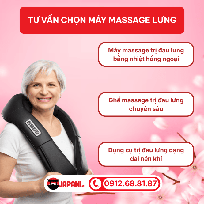 Tư vấn chọn m&aacute;y massage lưng cho người gi&agrave; v&agrave; người đau m&atilde;n t&iacute;nh