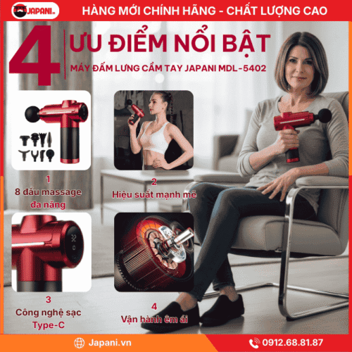 Ưu Điểm Nổi Bật Của Máy Đấm Lưng Cầm Tay JAPANI MDL-5402