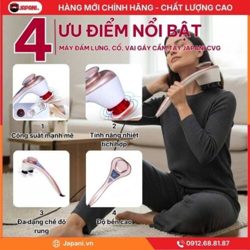 Ưu Điểm Nổi Bật Của Máy Đấm Lưng, Cổ, Vai Gáy Cầm Tay JAPANI CVG-6093