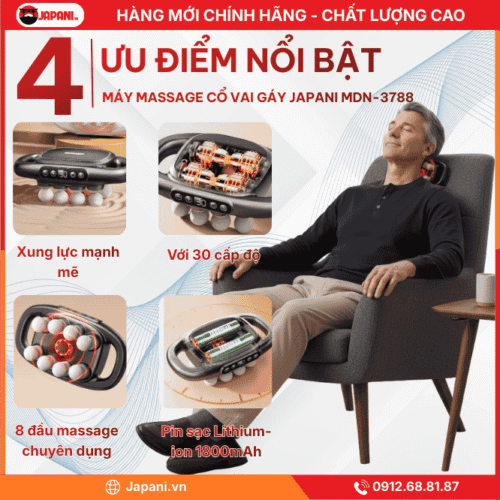 Ưu Điểm Nổi Bật Của Máy Massage Cổ Vai Gáy JAPANI MDN-3788