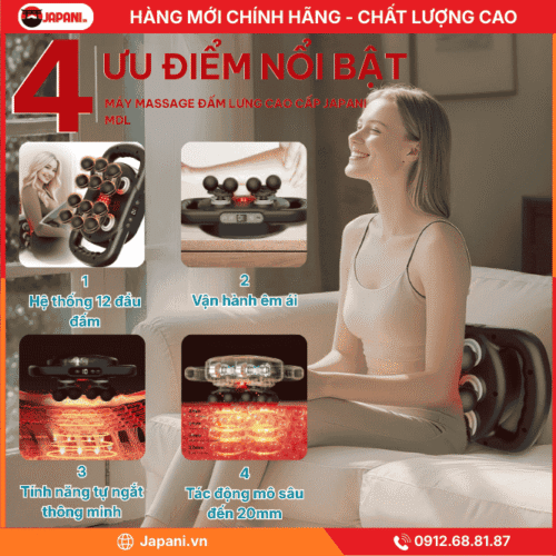 Ưu Điểm Nổi Bật Của Máy Massage Đấm Lưng Cao Cấp JAPANI MDL-6026