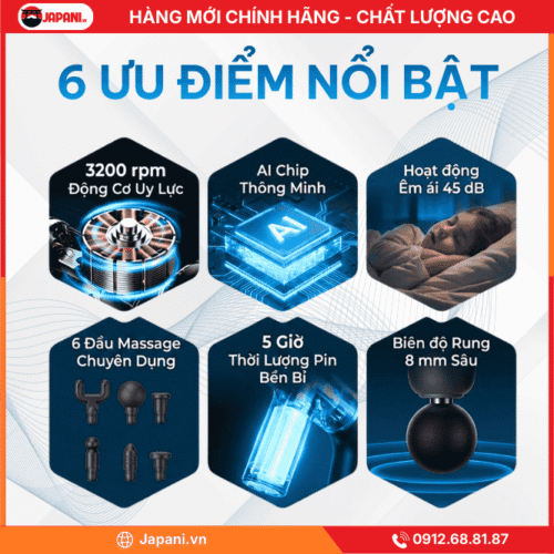 Ưu Điểm Nổi Bật Của Máy Massage Mini JAPANI MMM-5726