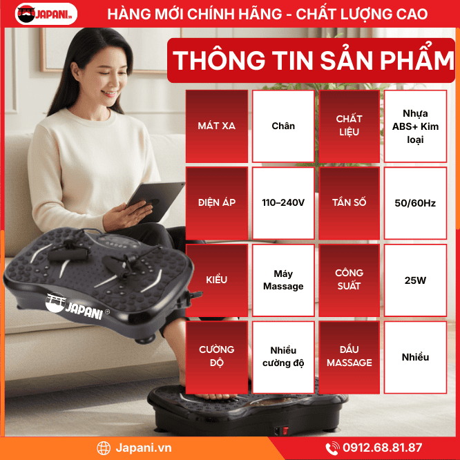Thông tin chi tiết sản phẩm máy Massage chân JAPANI MSC
