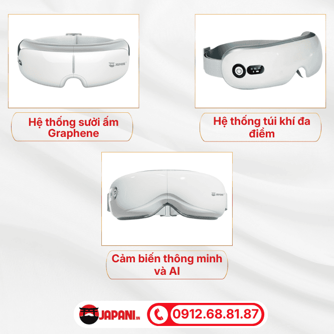 Công nghệ trên máy massage mắt & thái dương thông minh Japani có gì đặc biệt?
