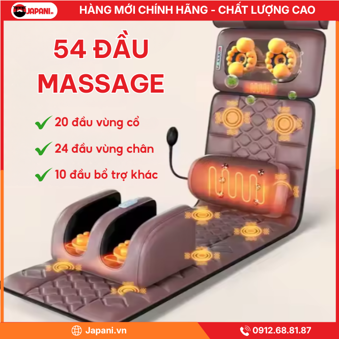 Hệ Thống 54 Đầu Massage Chuyên Biệt