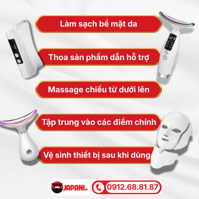 Hướng dẫn dùng máy massage nâng cơ mặt chuẩn Spa