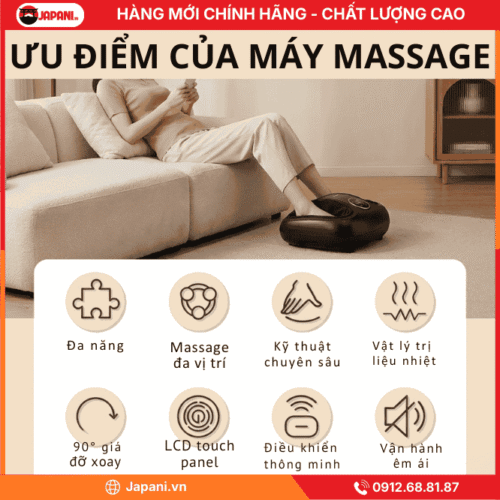 Ưu điểm nổi bật của Máy massage bắp chân, bàn chân JAPANI MSC-6387