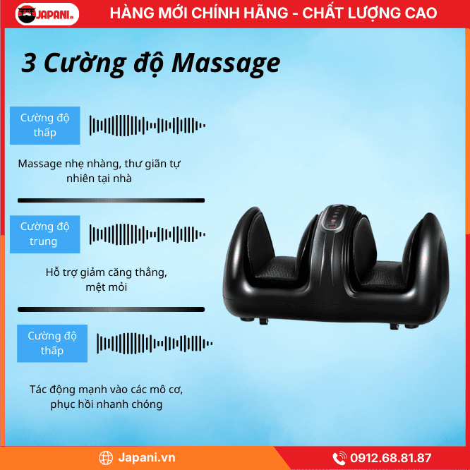 Cường độ massage linh hoạt của Máy massage bắp chân, bàn chân JAPANI MSC-6387