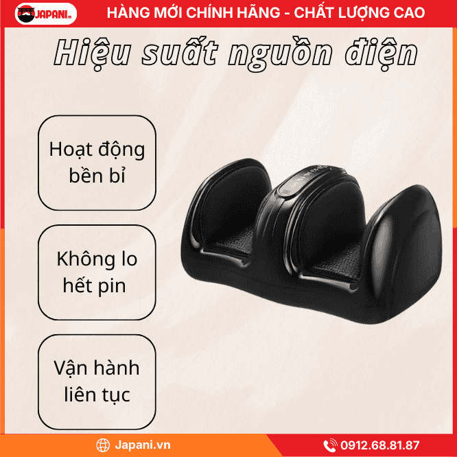 Hiệu suất nguồn điện của Máy massage bắp chân, bàn chân JAPANI MSC-6387
