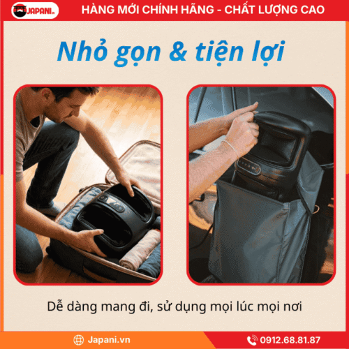 Thiết kế tiện lợi từ Máy massage bắp chân, bàn chân JAPANI MSC-6387