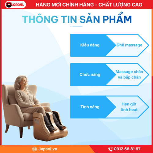 Thông Tin Chi Tiết Sản Phẩm Máy Massage Chân JAPANI MSC-6335