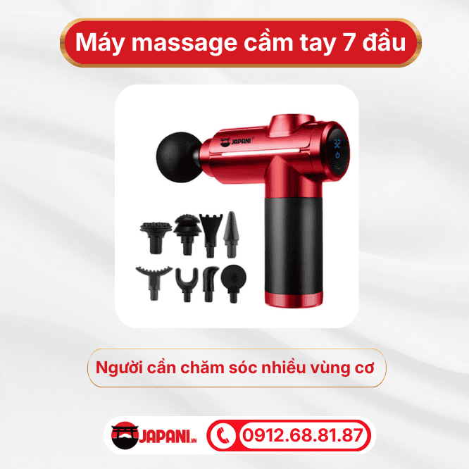 Máy massage cầm tay 7 đầu và 10 đầu cho toàn thân