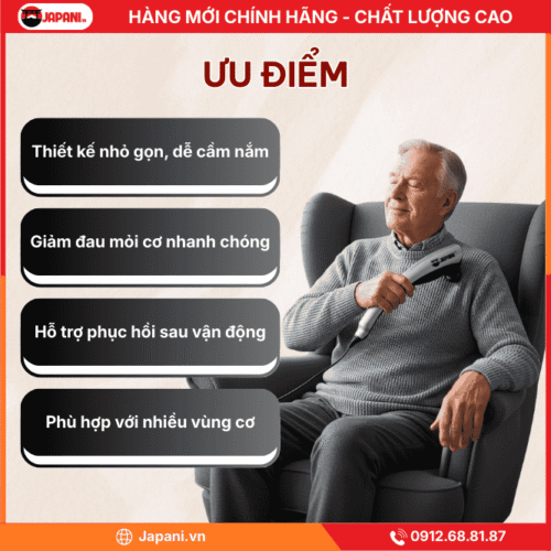 Ưu điểm nổi bật của máy massage cầm tay cán dài JAPANI MCT-6303