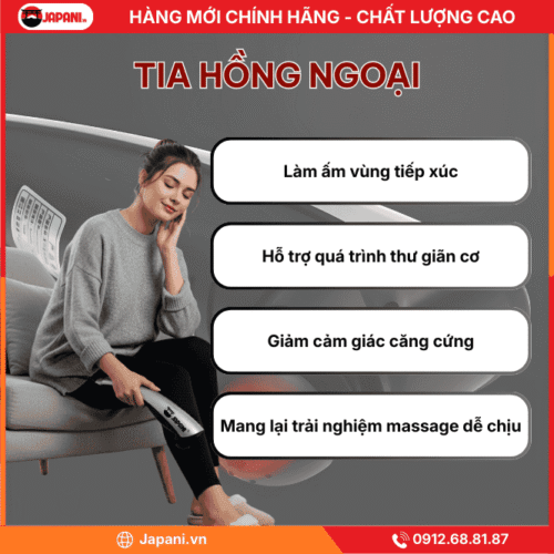 Tia hồng ngoại của máy massage cầm tay cán dài JAPANI MCT-6303