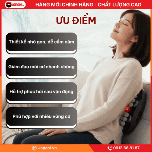 Ưu điểm nổi bật của máy massage cầm tay đa năng JAPANI MDN-6372
