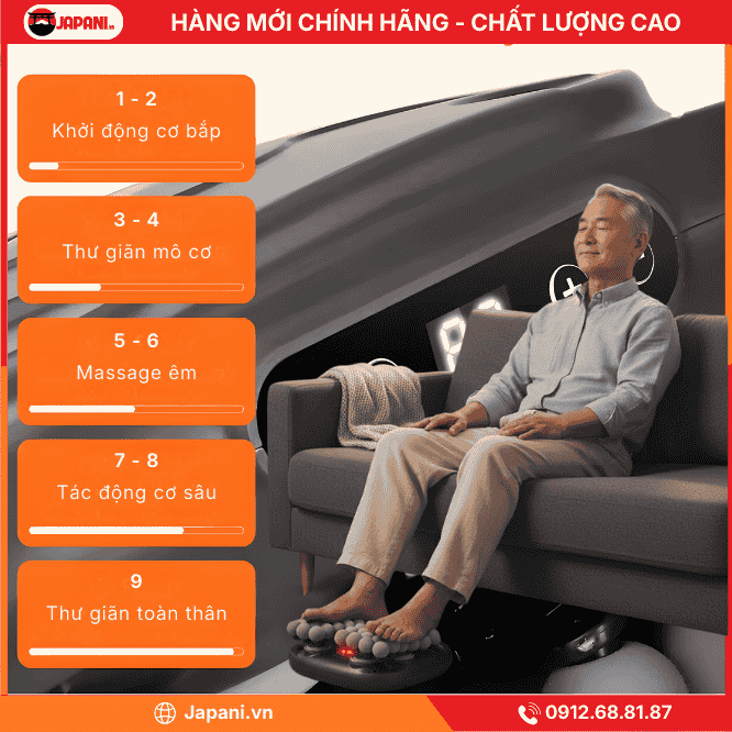 Cường độ rung của máy massage cầm tay đa năng JAPANI MDN-6372