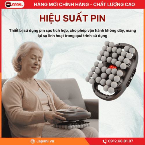 Hiệu suất pin của máy massage cầm tay đa năng JAPANI MDN-6372