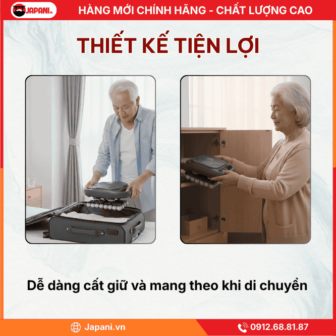 Thiết kế tiện lợi của máy massage cầm tay đa năng JAPANI MDN-6372