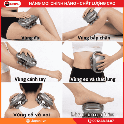 Vị trí massage của máy massage cầm tay đa năng JAPANI MDN-6408