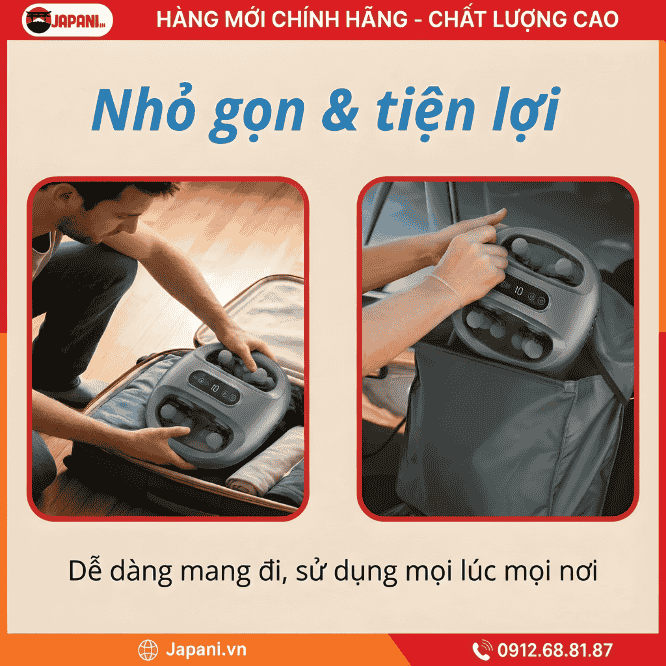 Thiết kế tối ưu của máy massage cầm tay đa năng JAPANI MDN-6408