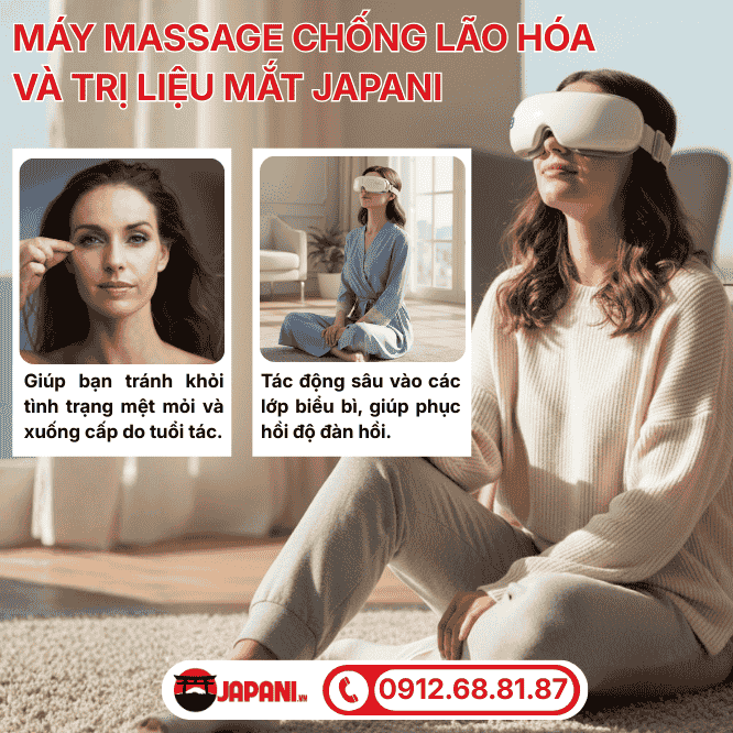 Máy massage chống lão hóa và trị liệu mắt Japani