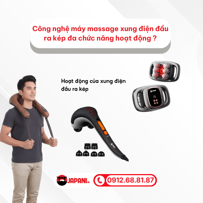 Công nghệ máy massage xung điện đầu ra kép đa chức năng hoạt động ra sao?