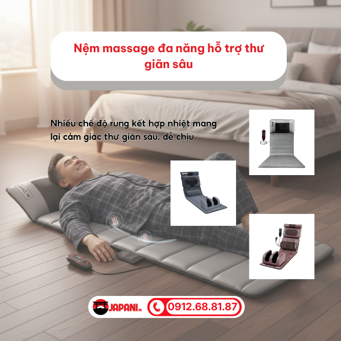 Nệm massage đa năng hỗ trợ thư giãn sâu