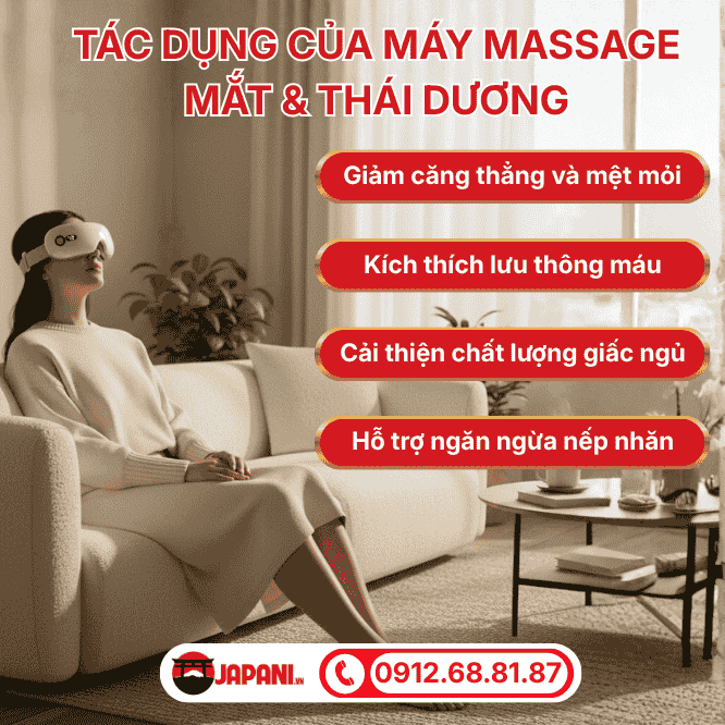 Tác dụng của máy massage mắt & thái dương