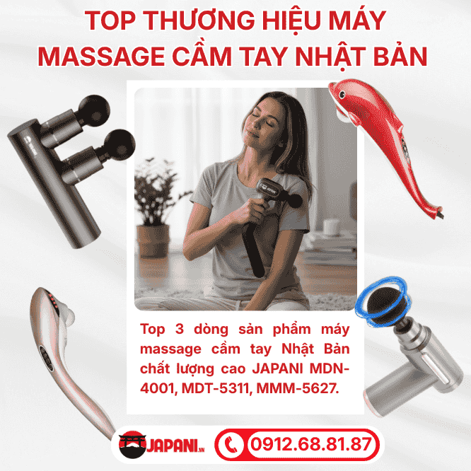 Top thương hiệu máy massage cầm tay Nhật Bản
