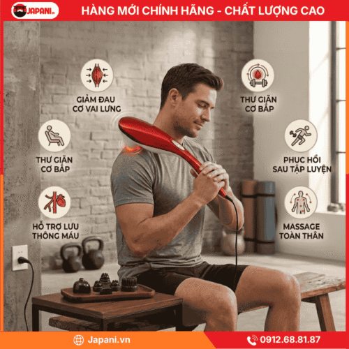 Thông tin sản phẩm máy massage cầm tay cán dài JAPANI MCT-7053