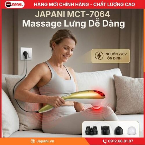 Ưu Điểm Nổi Bật Máy Massage Cầm Tay Cán Dài JAPANI MCT-7064