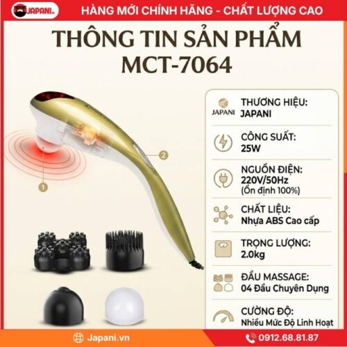 Thông Tin Sản Phẩm Máy Massage Cầm Tay JAPANI MCT-7064