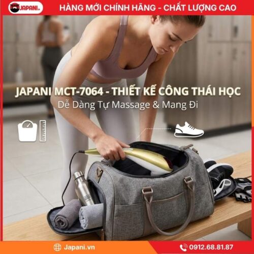 Thiết Kế Nhỏ Gọn, Tiện Lợi Của Máy Massage Cầm Tay Cán Dài JAPANI MCT-7064