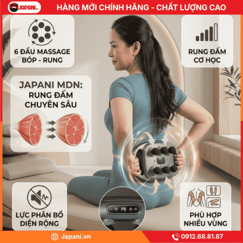 Công nghệ massage của máy massage cầm tay đa năng JAPANI MDN-7091