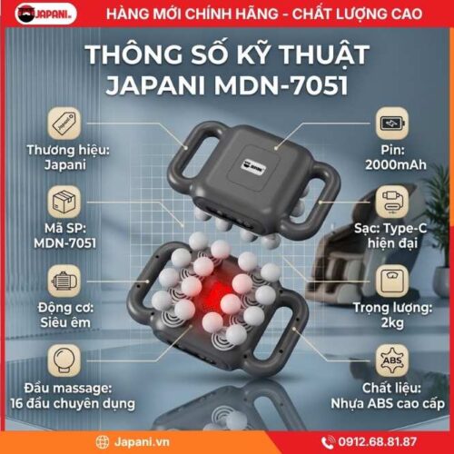 Thông Tin Sản Phẩm Máy Massage Đa Năng JAPANI MDN-7051