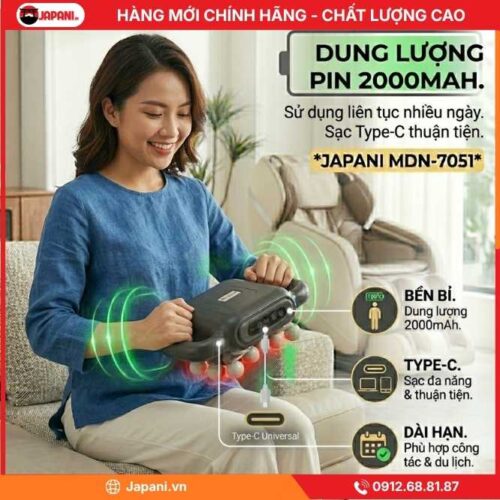 Hiệu Suất Pin Của Máy Massage Đa Năng JAPANI MDN-7051