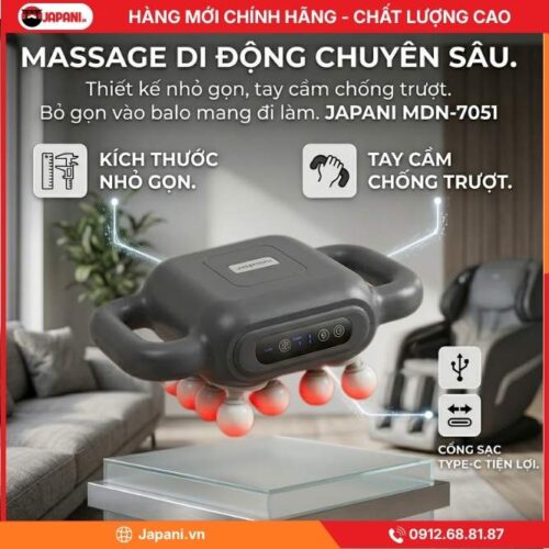 Thiết Kế Nhỏ Gọn, Tiện Lợi Của Máy Massage Đa Năng JAPANI MDN-7051