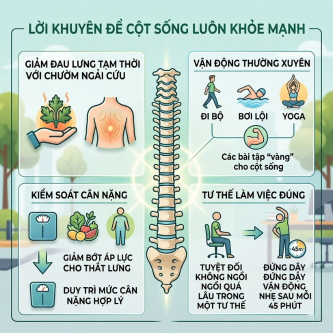 Lời khuy&ecirc;n để cột sống lu&ocirc;n khỏe mạnh