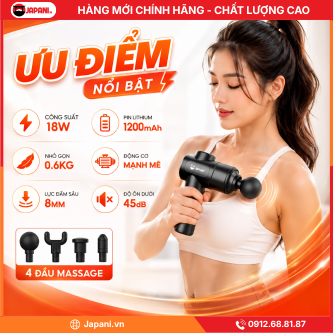 Ưu điểm của Súng massage cầm tay mini JAPANI MCT-7346