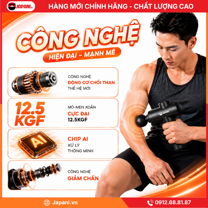 Công nghệ của Súng massage cầm tay mini JAPANI MCT-7346