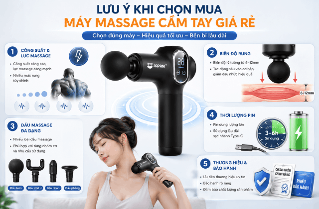 chọn mua máy massage cầm tay giá rẻ