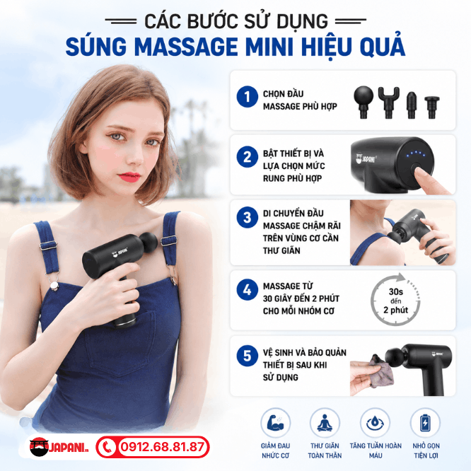 súng massage mini cầm tay