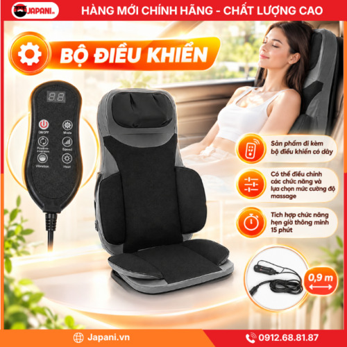 Đệm ghế massage điện JAPANI MDN-8004 nhiều chế độ