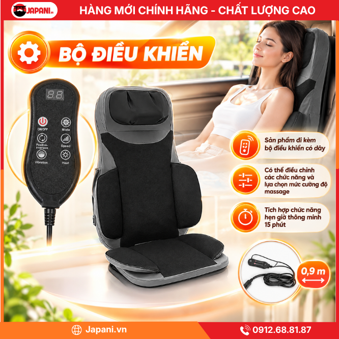 Đệm ghế massage điện JAPANI MDN-8004 nhiều chế độ