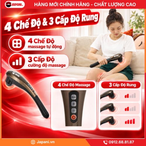 4 Chế Độ Massage Và 3 Mức Cấp Độ Rung