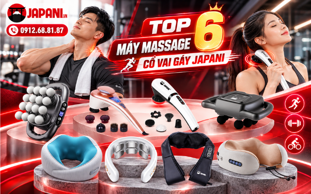 Top 6 máy massage cổ vai gáy Japani cho người chơi thể thao